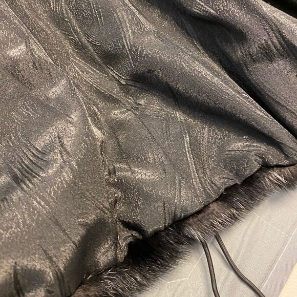 Real mink cropped coat, 3/4 sleeve, 100% mink, S-M - Picture 6 of 9